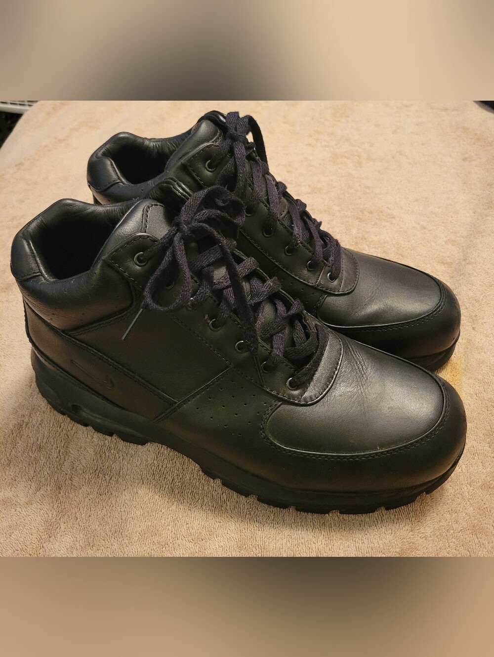 Nike Men's Air Max Goadome Waterproof Black Lace-Up Casual Boots Shoes